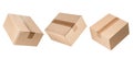 three closed cardboard boxes Royalty Free Stock Photo