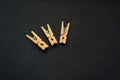 Three clothpins Royalty Free Stock Photo