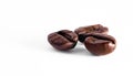 Three coffee beans isolated Royalty Free Stock Photo