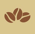 Three coffee beans logo