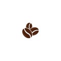 Three coffee beans logo vector graphics