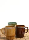 Three coffee cups Royalty Free Stock Photo