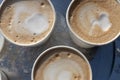 Three Coffee Cups Royalty Free Stock Photo