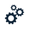 Three cog wheels or gear icon, symbol Royalty Free Stock Photo