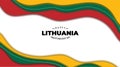 Three color abstract background design for Lithuana Independence day Royalty Free Stock Photo