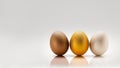 three color eggs Royalty Free Stock Photo