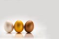 three color eggs Royalty Free Stock Photo