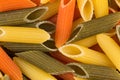 Three color penne pasta