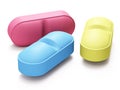 Three color pills