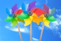 Three color pinwheel Royalty Free Stock Photo