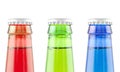 Three colored bottles Royalty Free Stock Photo