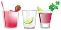 Three colored cocktails Royalty Free Stock Photo