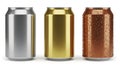 Three colored soda cans Royalty Free Stock Photo