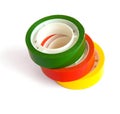 Three colored sticky tape Royalty Free Stock Photo