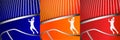 Three colorful abstract basketball backgrounds