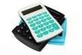 Three colorful calculators Royalty Free Stock Photo