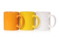 Three colorful cups Royalty Free Stock Photo