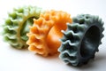 Colored Rotelle Pasta Close-Up Royalty Free Stock Photo
