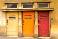 Three Colorful Doors Royalty Free Stock Photo