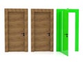 Three colorful doors Royalty Free Stock Photo