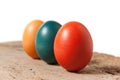 Three Colorful Easter Eggs