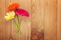 Three colorful gerbera flowers Royalty Free Stock Photo