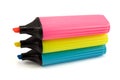 Three colorful highlighter pens