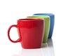Three colorful mugs Royalty Free Stock Photo