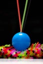 Three colorful straws Royalty Free Stock Photo