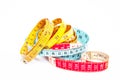 Three Colorful Tape Measures Royalty Free Stock Photo