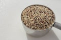 Three Colors Of Dry Quinoa Seeds