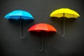 Three colors umbrella icon Royalty Free Stock Photo