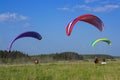 Three colour paraglide Royalty Free Stock Photo
