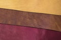 Three colours leather Royalty Free Stock Photo