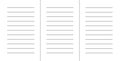 Three-Column Notepad Layout for Planning, Organizing