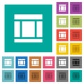 Three columned web layout square flat multi colored icons Royalty Free Stock Photo