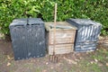 Compost bins for a collaborative and ecological building