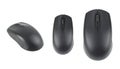 Three computer mice from different angles on transparent background Royalty Free Stock Photo