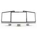 Three computer monitors isolated on white background Royalty Free Stock Photo
