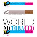 Three concepts on World No Tobacco Day in CMYK color