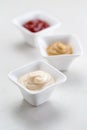 Three Condiment Bowls Royalty Free Stock Photo