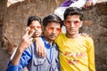 Three cool trendy kids, India