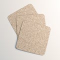 Three cork beer coasters Royalty Free Stock Photo