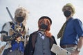 Three Cosplayers at Raffles Marina jetty area during Cosfest Kansha 2022