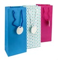 Three coulourful gift bags