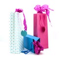 Three coulourful gift bags