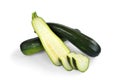 Three courgettes Royalty Free Stock Photo