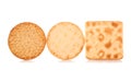 Three cracker biscuits