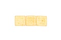 Three crackers in a row. Royalty Free Stock Photo
