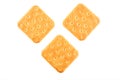 Three crackers top view Royalty Free Stock Photo